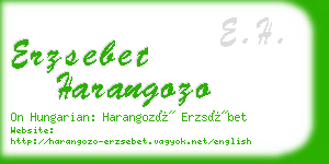 erzsebet harangozo business card